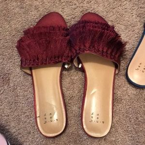 Maroon sandals